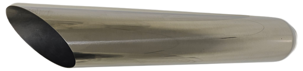 45 Degree ANGLE CUT | POLISHED 304 STAINLESS EXHAUST TIP